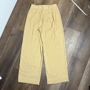 Universal Thread Women's Pants Size 8 Baggy Barrel Leg Wide High Rise Flowy Tan